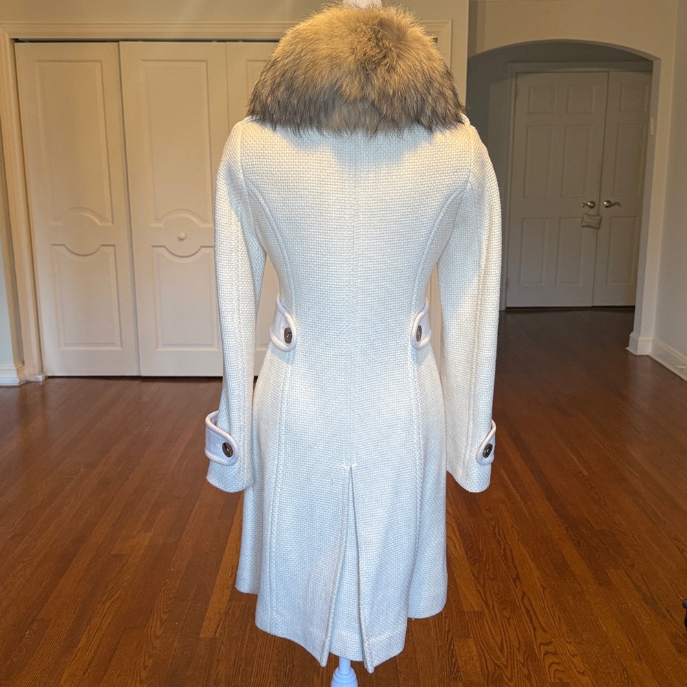 Andrew Marc Virgin Wool & Raccoon Fur Coat - Picture 5 of 11